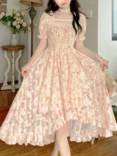 Elegant Lolita Party Korean Fashion Holiday Floral Dress