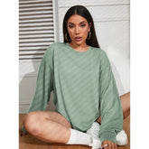 Solid Simplicity Round Neck Long Sleeve Tee