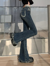 High Waist Y2K Chic Tassel Winter Blue Vintage Jeans