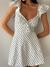 Dress Stylish Polka Dot Ruffles Mini Dress