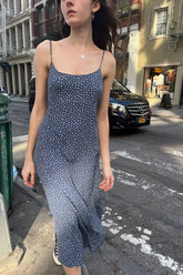 Floral Print Summer Ladies Slim A line Long Female Cute Slim Midi Dresses