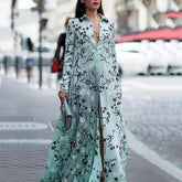 Print Dress Long Sleeve Maxi Dresses