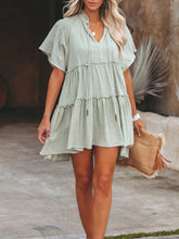 Summer Short Sleeve Solid Loose Dress