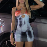 Y2k Summer Party Dress Slim 3D Printed Bodycon Skirts Outfits