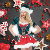 Christmas Tree Santa Helper Elf Xmas outfit Gift Festival Carnival Cosplay Costume Christmas Party dress