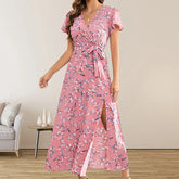 Summer Puss Bohemian Floral Bodycon Elegant Streetwear Midi Dresses