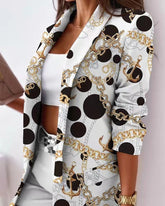 Red Black Elegant Fashion Blazers