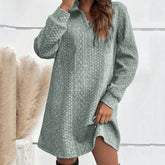 Basic Hooded Daily Going Out Fashion Solid Long Sleeve Casual 's Dress
