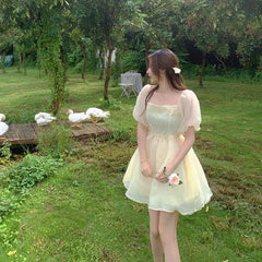 Yellow Elegant Princess Dress