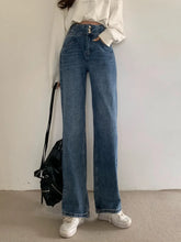 Streetwear Classic Full Length Denim Pants for