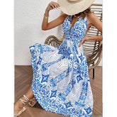 Retro Printed Maxi Dress