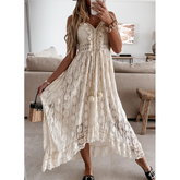 Elegant Lace Tassel Sling Dress
