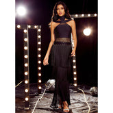 Off Shoulder See Through Tasse Dress Flaxmaker