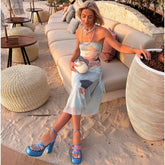 Printed Tulle Bodysuit and Dress