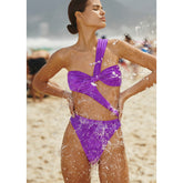 Sexy Cutout One Shoulder One Piece Swimsuit