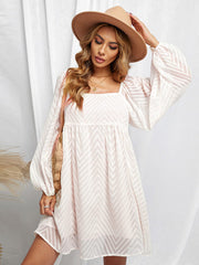 Square Neck Flare Mini Dress