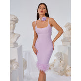 Sling Feather Bandage Dress
