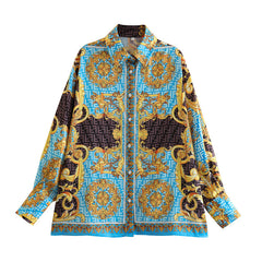 Casual Printed Shirt and Pants Set Flaxmaker