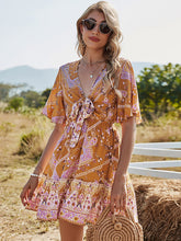 Bohemia A-Line Bowknot V-Neck Dress