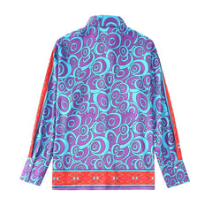 Exotic Style Single-breasted Print Two Piece Set