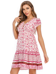 Bohemian Floral Mini Dress