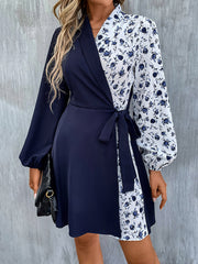 Casual A-Line Patchwork Dress