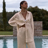 Fashion Casual Solid Color Shirt and Pants