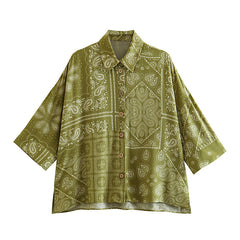 Ethnic Printed Shirt and Pants Set Flaxmaker