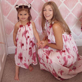 Kid 3D Flower Tie-dye Dress