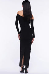 Bandeau Long-sleeved 3D Flower Dress