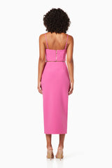 3D Flower Slit Top and Skirt Set