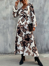 Bohemia Loose Floral V-Neck Dress