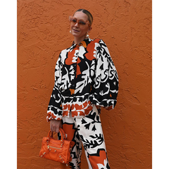 Casual Printed Shirt and Shorts/Pants Two Piece Set Flaxmaker