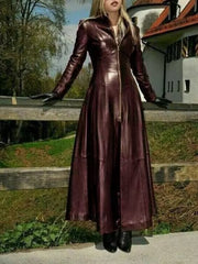 Fashion Belt Faux Leather Slim Fit PU Dress