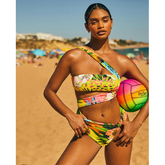 Halter Blossom Printed One Piece Swimsuit