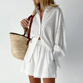 Jacquard Shirt and Shorts