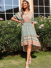 Bohemia High Waisted Loose Floral Dress