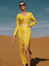 Vacation Loose A-Line Lace-Up Embroidered Solid Color V-Neck Dress