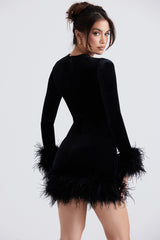 Fashion Feather Mini Dress