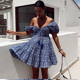 Ethnic Printed Sweet Mini Dress