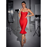 Rhinestone Sling Fishtail Dress