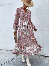 Bohemia Puff Sleeves Floral V-Neck Dress
