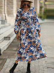 Bohemia A-Line Floral Round-Neck Dress