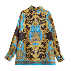 Casual Printed Shirt and Pants Set Flaxmaker