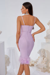 Sling Feather Bandage Dress