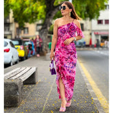 Ruffle Printed Dress