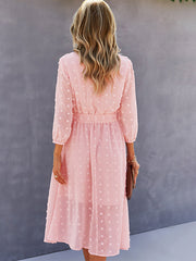 Casual Loose A-Line Buttoned Midi Dresses