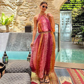 Sequin Bandhnu Off Shoulder Dress