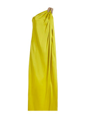Solid Color Loose Sleeveless One-shoulder Maxi Dresses