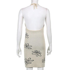 Gemma Backless Halter Dress